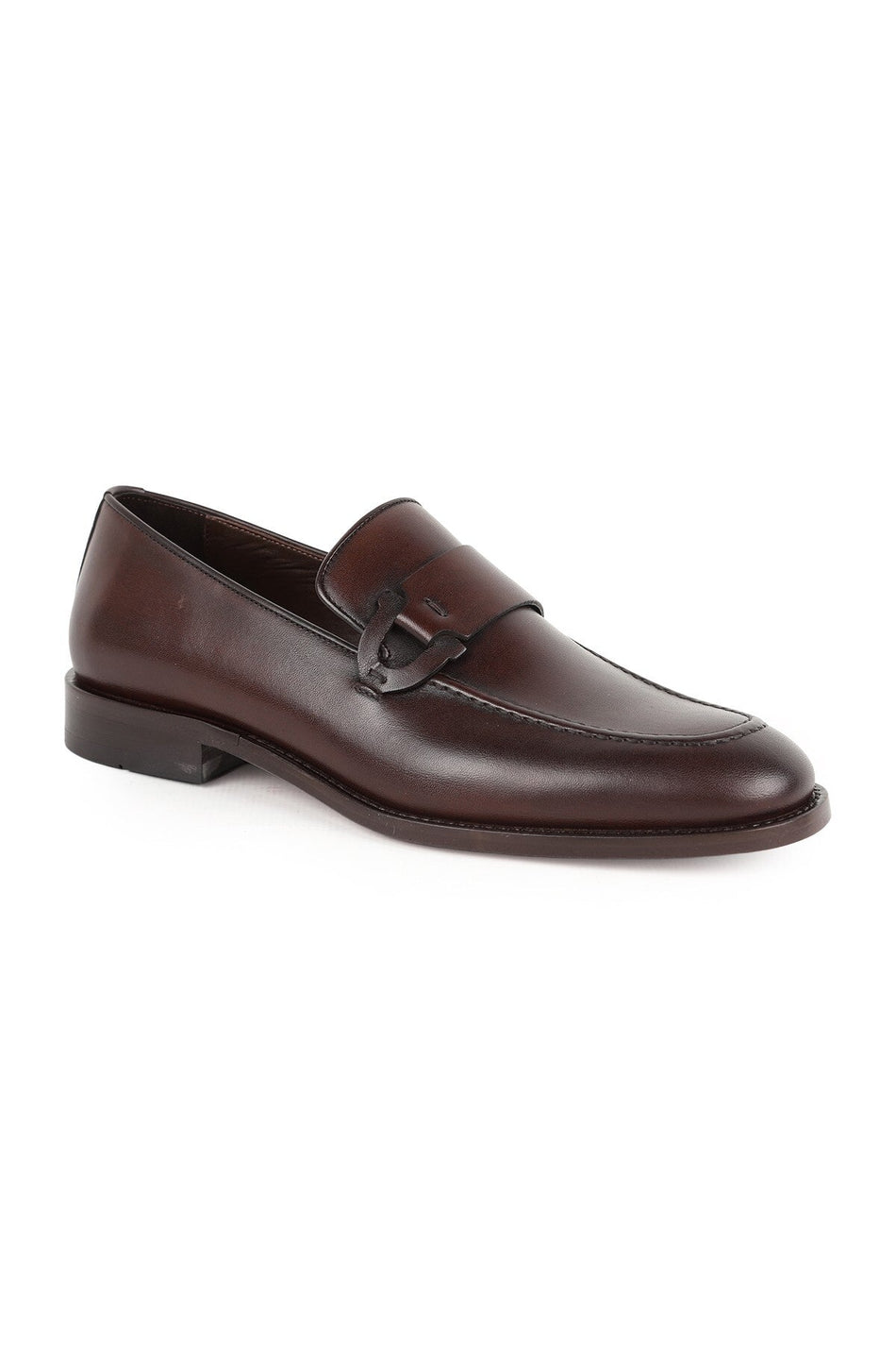 Men's Classic Shoes Genuine Leather Matte Buckle Practical Slip-On Injection Leather Sole Suit Loa - MALLTURK