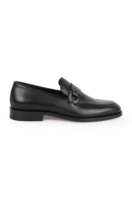 Men's Classic Shoes Genuine Leather Matte Buckle Practical Slip-On Injection Leather Sole Suit Loa - MALLTURK