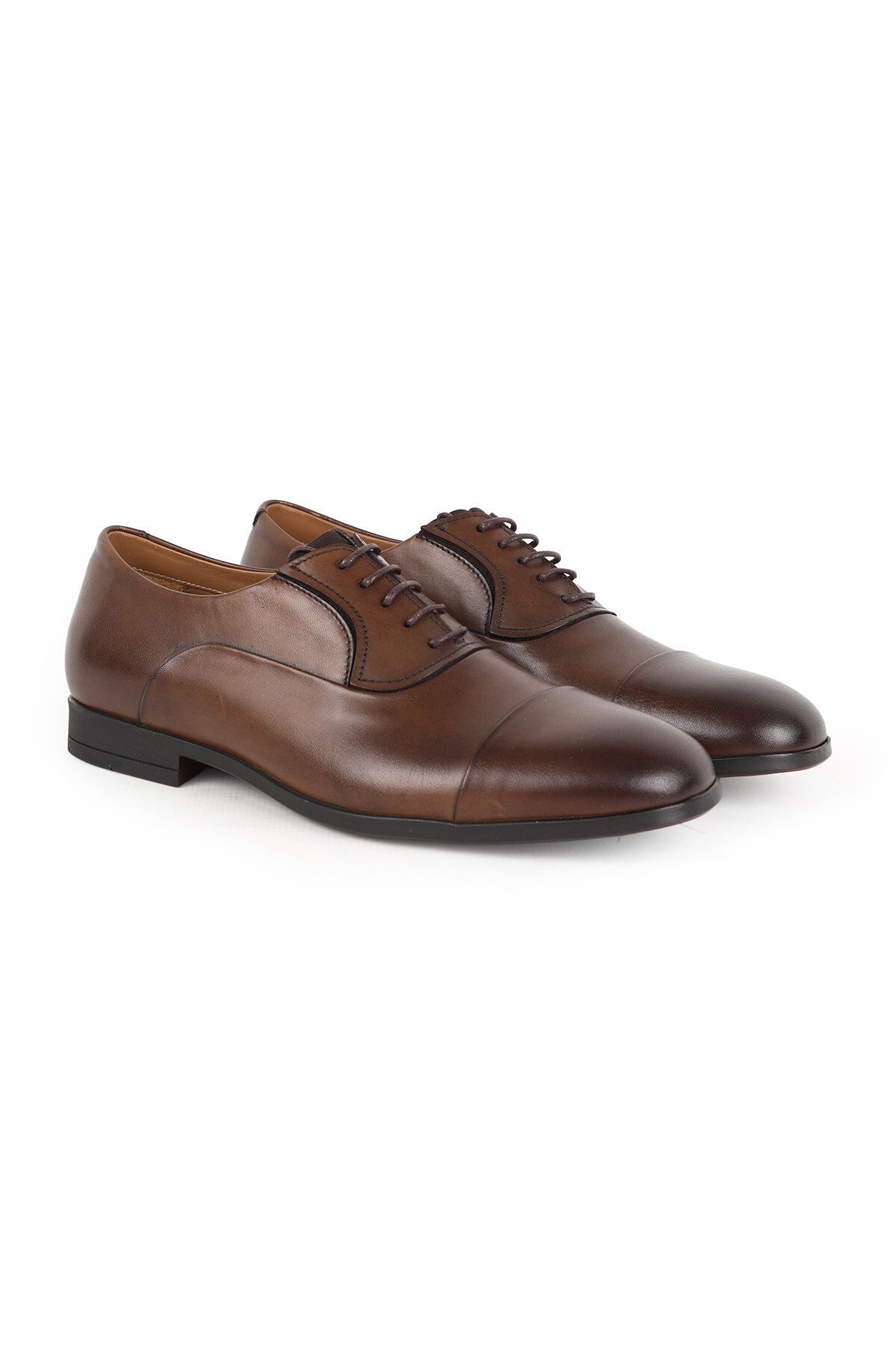 Men's Classic Shoes Genuine Leather Oxford Lace-Up Groom Suit Flexible Rubber Sole L5934 - MALLTURK