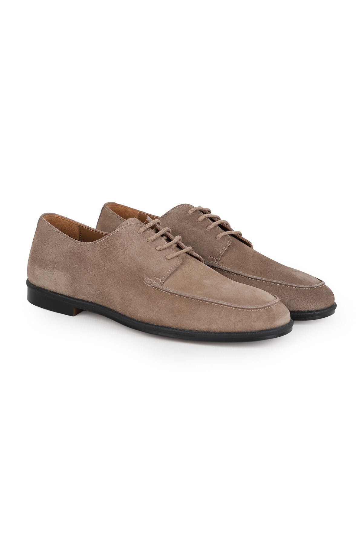 Men's Classic Shoes Genuine Suede Leather Derby Lace-Up Mirror Stitched Flexible Non-Slip Rubber Sole L6013 - MALLTURK