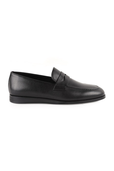 Men's Genuine Leather Classic Loafer Shoes Laceless Casual Office Model L6043 - MALLTURK