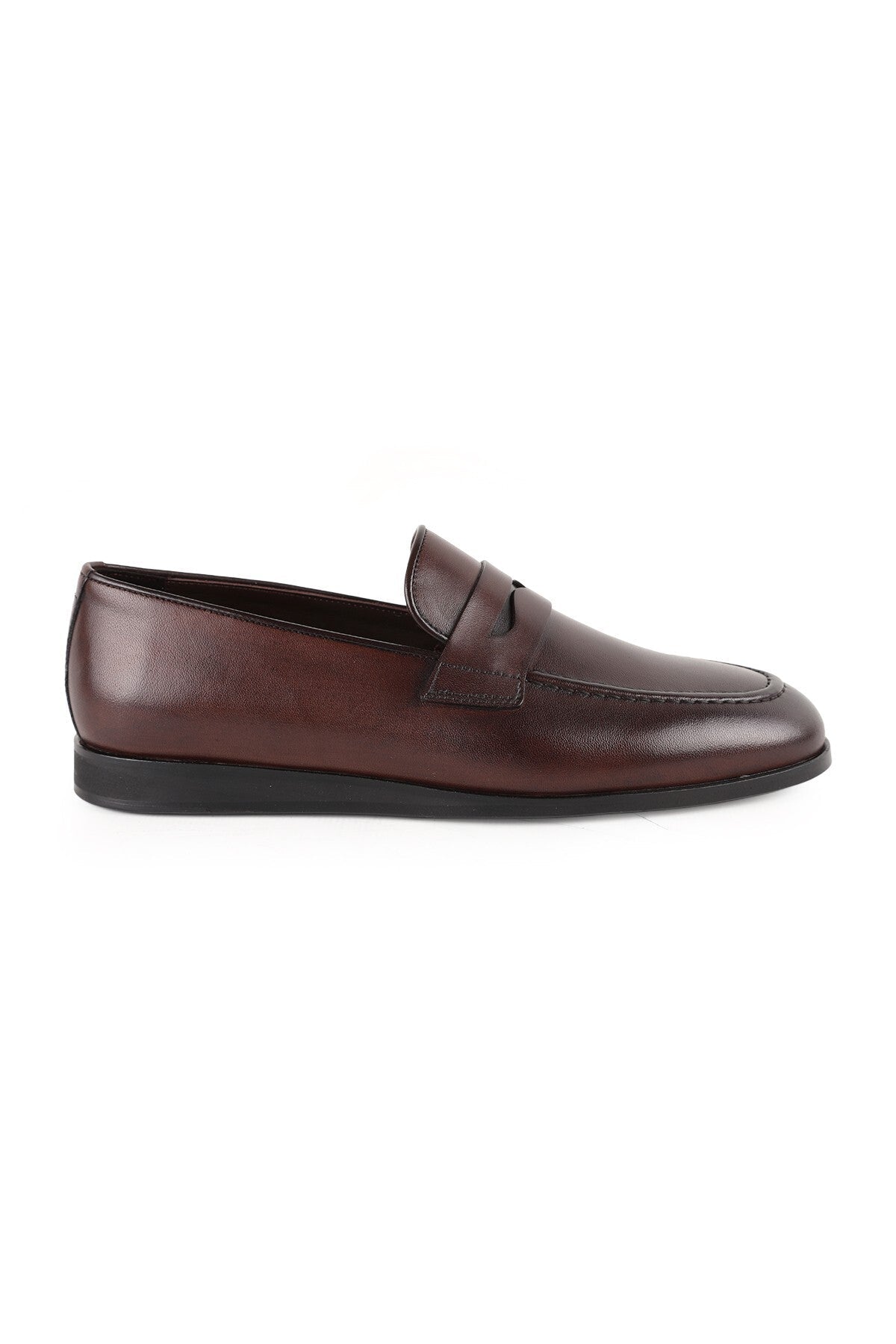 Men's Genuine Leather Classic Loafer Shoes Laceless Casual Office Model L6043 - MALLTURK