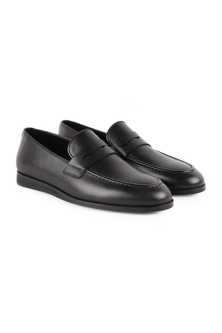 Men's Genuine Leather Classic Loafer Shoes Laceless Casual Office Model L6043 - MALLTURK