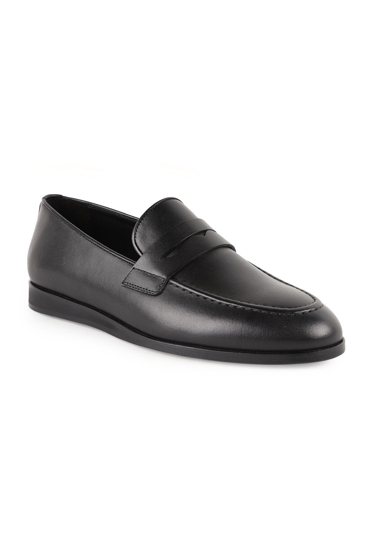 Men's Genuine Leather Classic Loafer Shoes Laceless Casual Office Model L6043 - MALLTURK