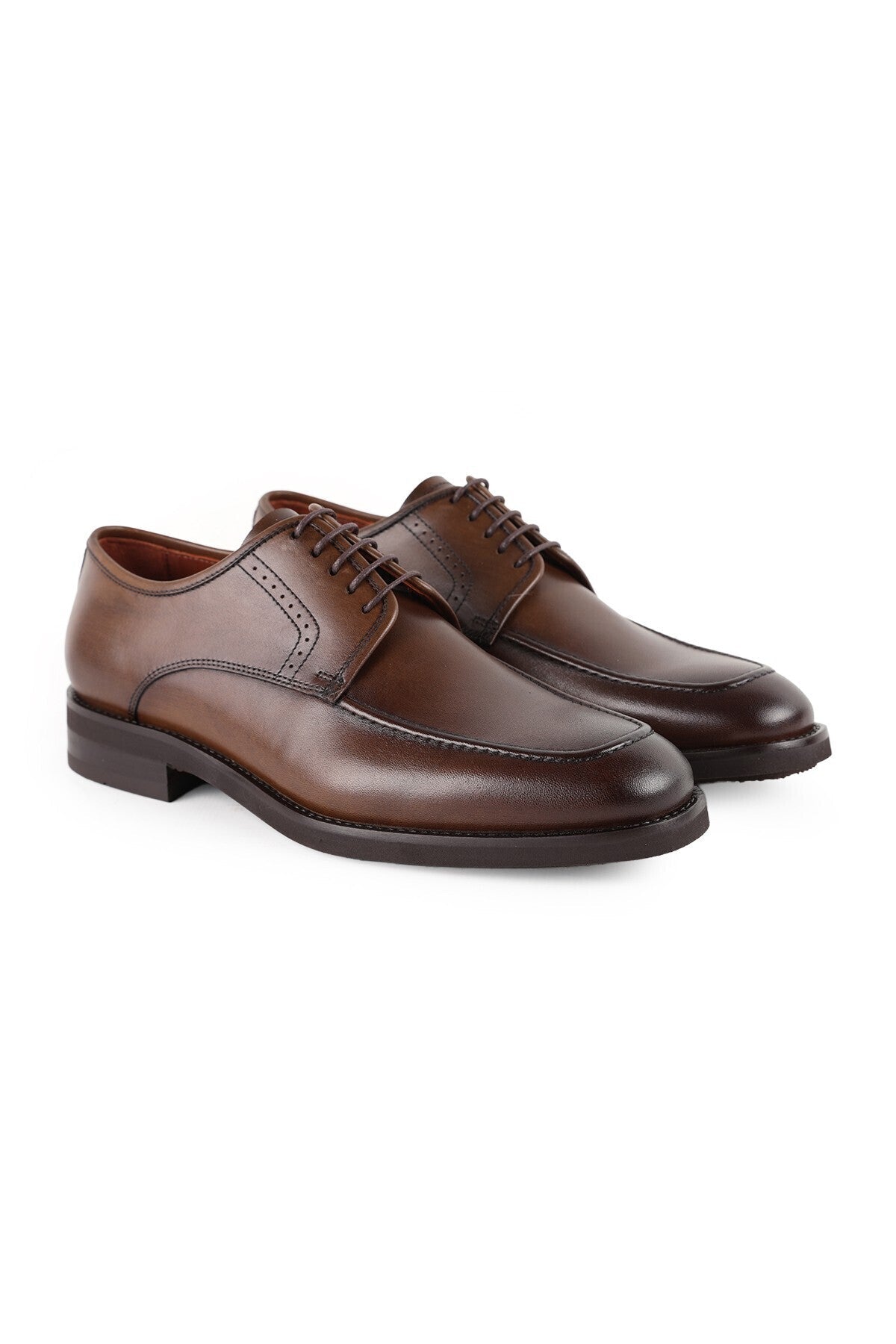 Men's Genuine Leather Classic Shoes Lace-Up Eva Sole Comfortable Daily Office Model L5611 - MALLTURK