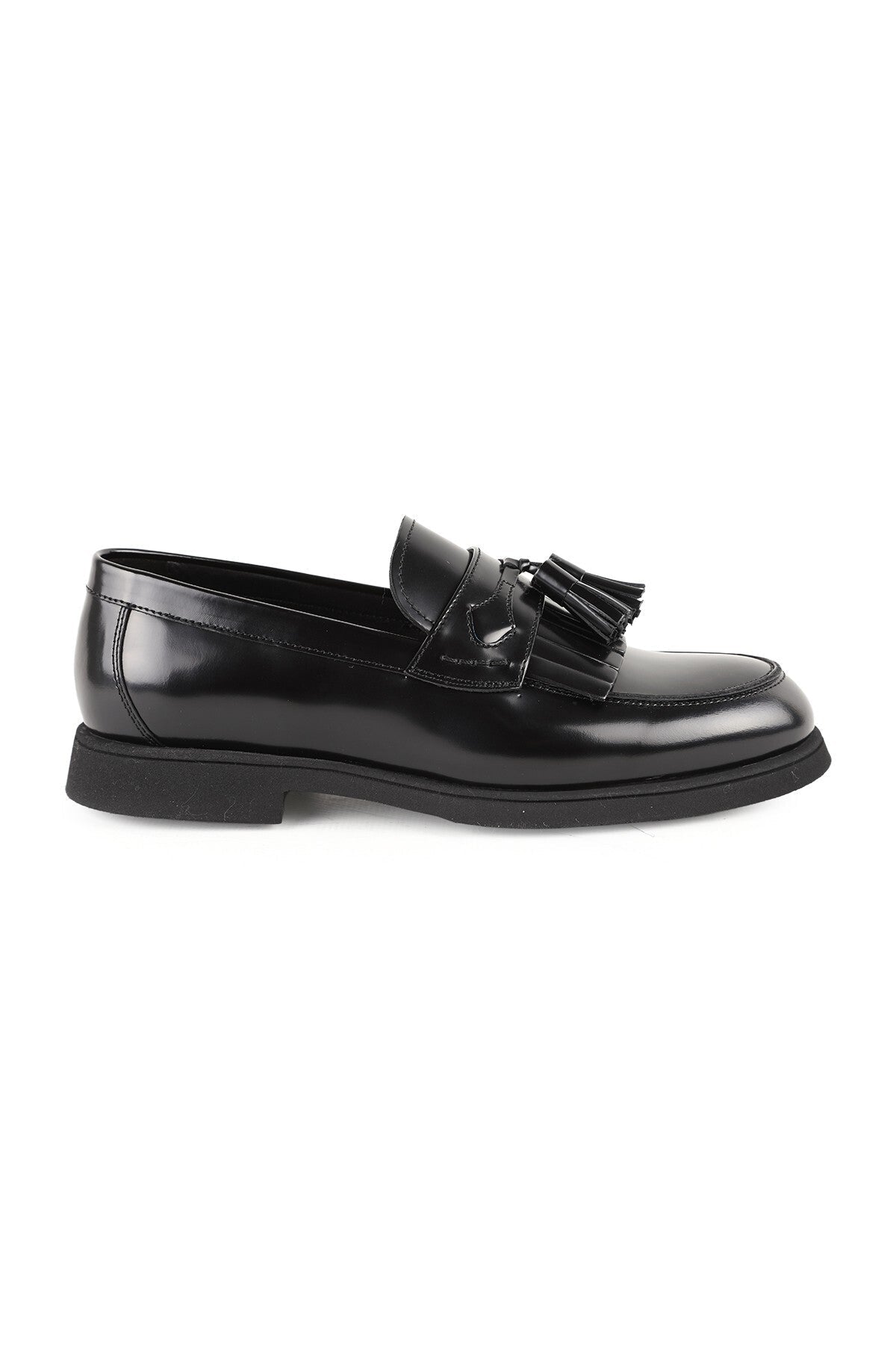 Men's Genuine Leather Loafer Shoes with Tassels Classic Daily Wear Eva Sole Model L5919 - MALLTURK
