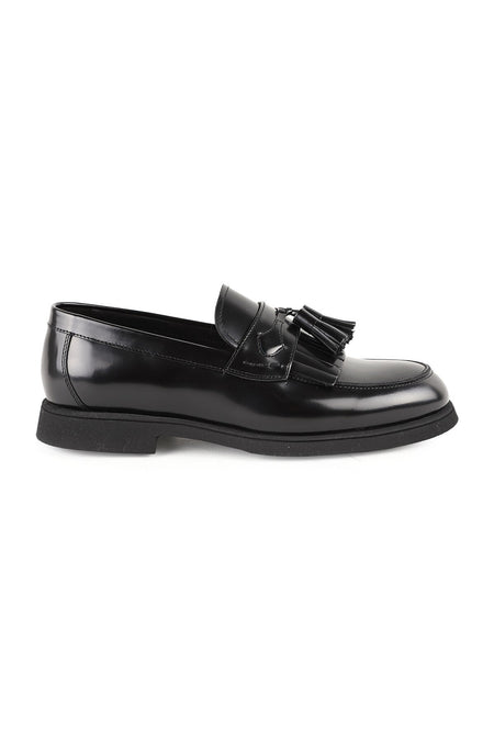 Men's Genuine Leather Loafer Shoes with Tassels Classic Daily Wear Eva Sole Model L5919 - MALLTURK