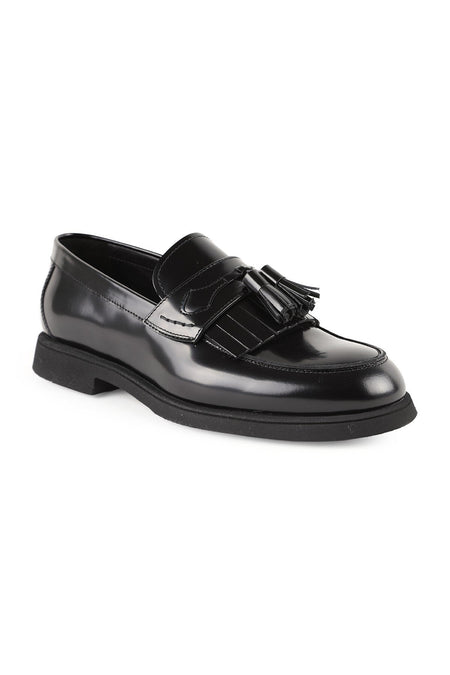 Men's Genuine Leather Loafer Shoes with Tassels Classic Daily Wear Eva Sole Model L5919 - MALLTURK