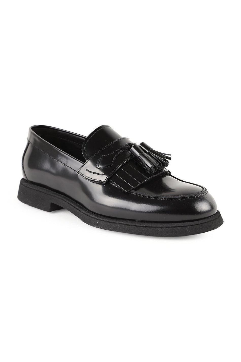 Men's Genuine Leather Loafer Shoes with Tassels Classic Daily Wear Eva Sole Model L5919 - MALLTURK