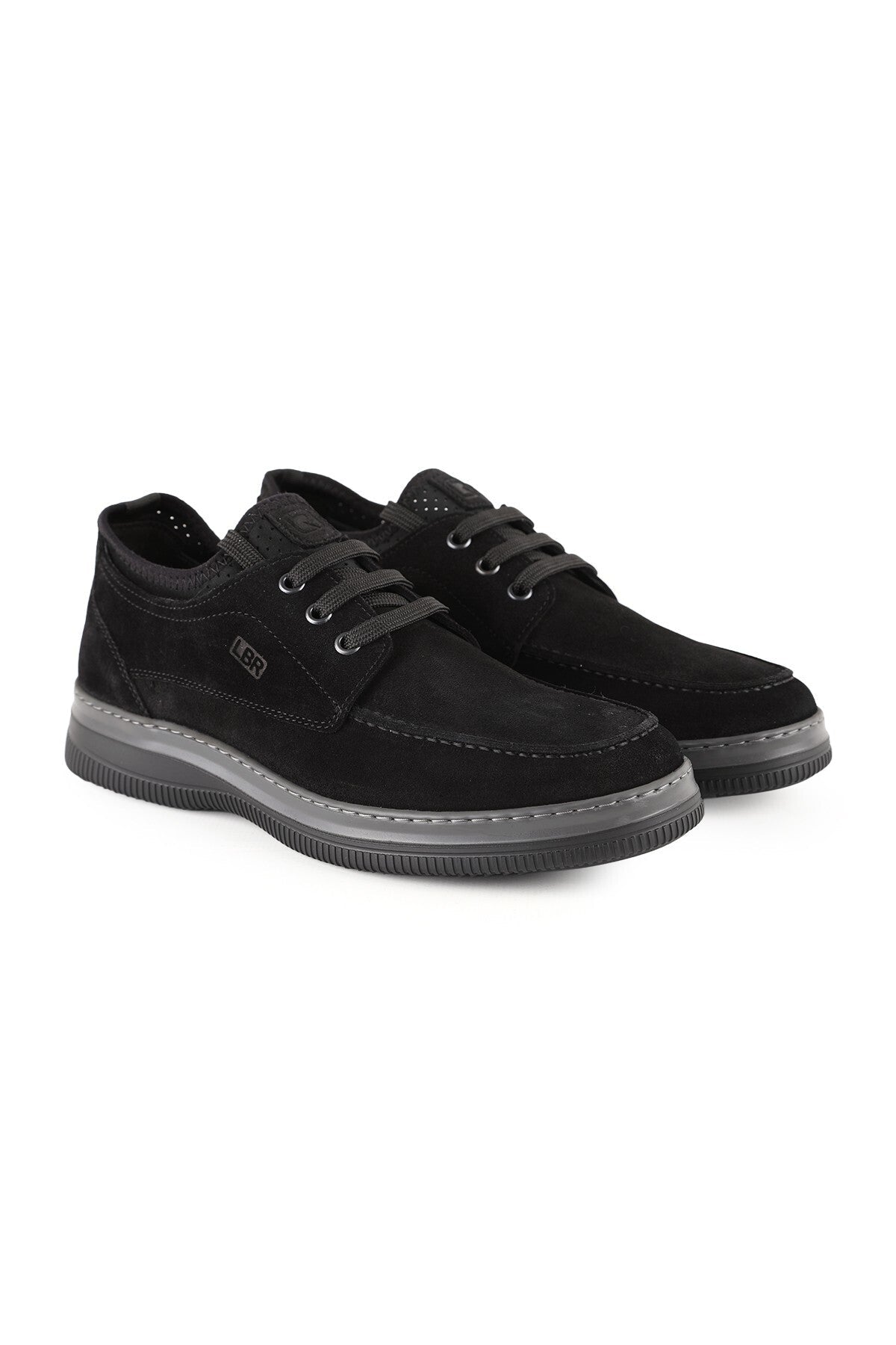 Men's Genuine Suede Leather Casual Shoes Breathable Structure Lightweight Eva Sole Lace-Up Casual H1095 - MALLTURK
