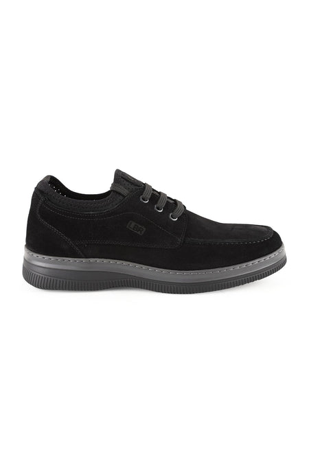 Men's Genuine Suede Leather Casual Shoes Breathable Structure Lightweight Eva Sole Lace-Up Casual H1095 - MALLTURK