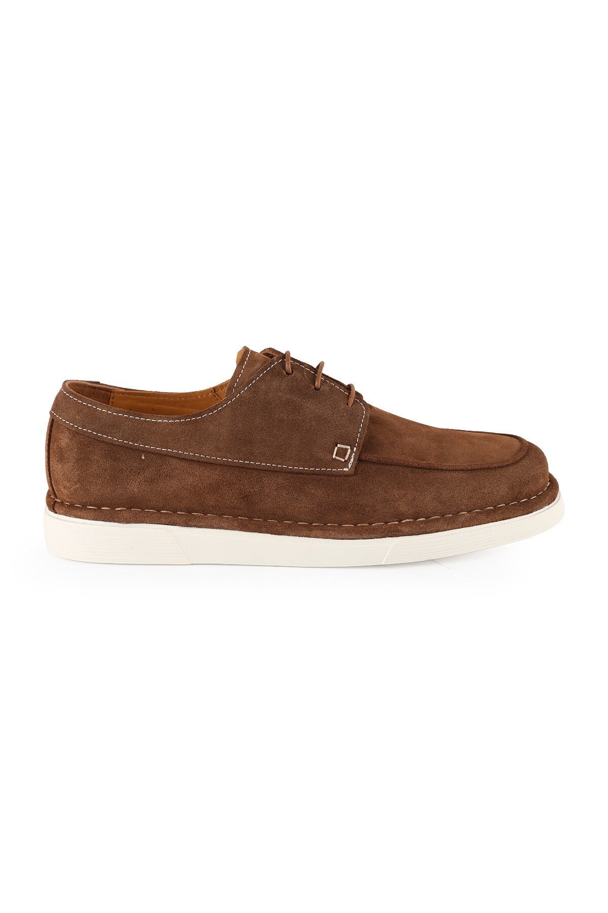 Men's Genuine Suede Leather Casual Shoes Lightweight Eva Sole Lace-Up Casual Model L6042 - MALLTURK