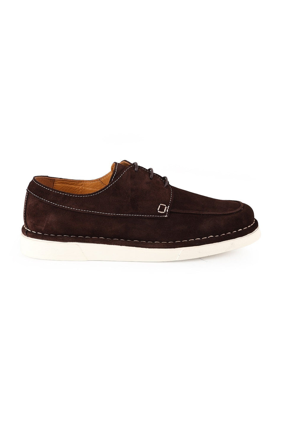 Men's Genuine Suede Leather Casual Shoes Lightweight Eva Sole Lace-Up Casual Model L6042 - MALLTURK