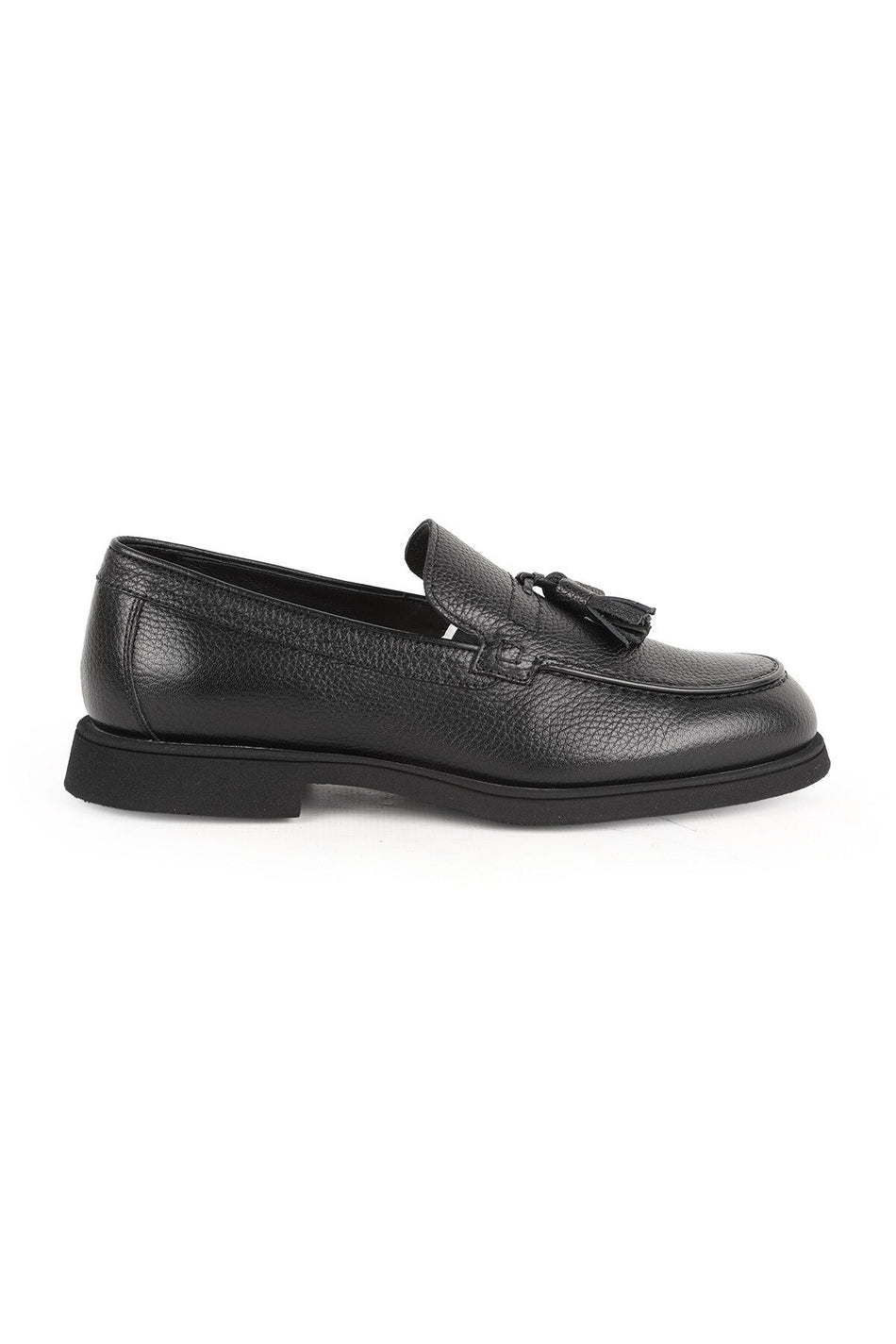 Men's Loafer Shoes Genuine Leather Tasseled Moccasins Stitched Practical Slip-On Lightweight Flexible Eva Sole L591 - MALLTURK
