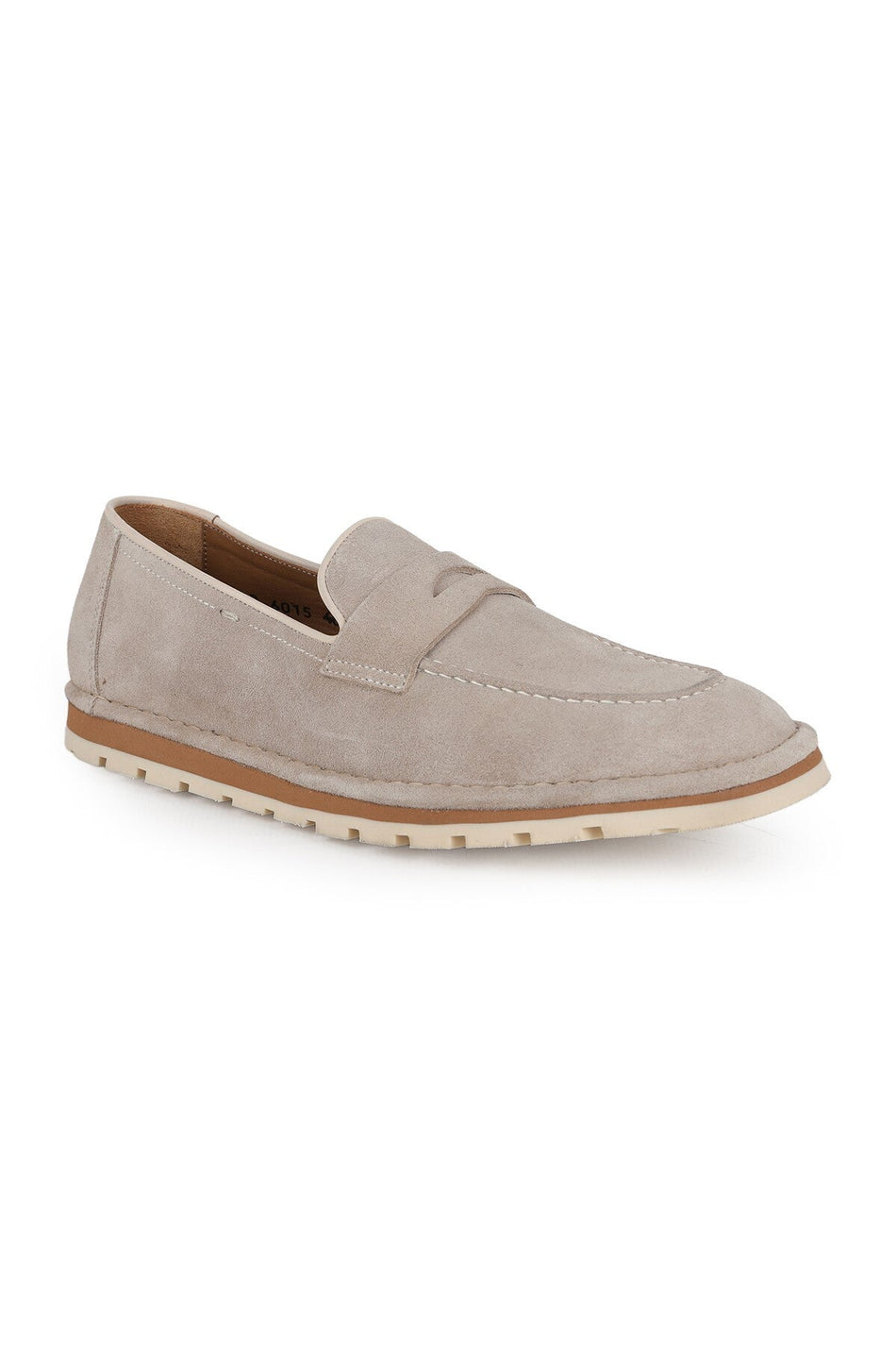 Men's Loafer Shoes Genuine Suede Leather Moccasin Penny Banded Flexible Gear Thermo Sole L6015 - MALLTURK