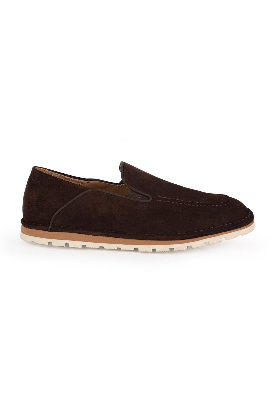Men's Loafer Shoes Genuine Suede Leather Moccasins Laceless Flexible Non-Slip Threaded Thermo Sole L5988 - MALLTURK