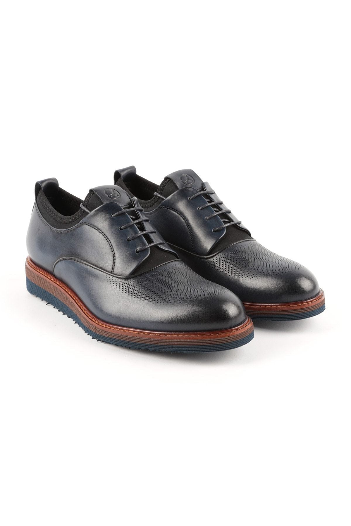 Men's Navy Blue Casual Shoes 3577 - MALLTURK