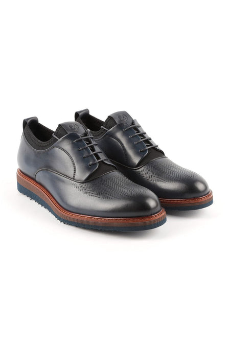 Men's Navy Blue Casual Shoes 3577 - MALLTURK