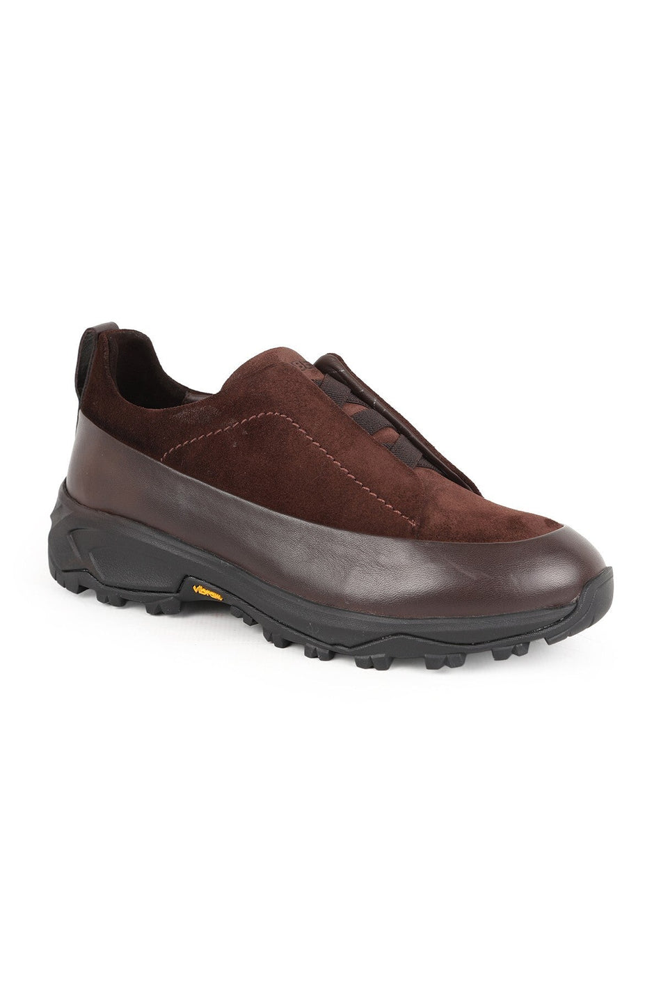 Men's Sneaker Genuine Leather Suede Combination Practical Slip-On Protected Serrated Eva Vibram Sole Shoes L - MALLTURK