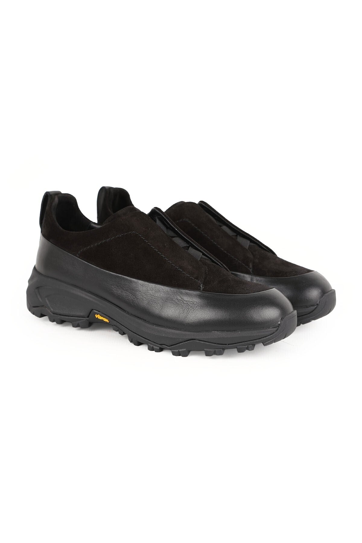 Men's Sneaker Genuine Leather Suede Combination Practical Slip-On Protected Serrated Eva Vibram Sole Shoes L - MALLTURK
