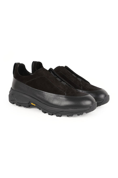 Men's Sneaker Genuine Leather Suede Combination Practical Slip-On Protected Serrated Eva Vibram Sole Shoes L - MALLTURK