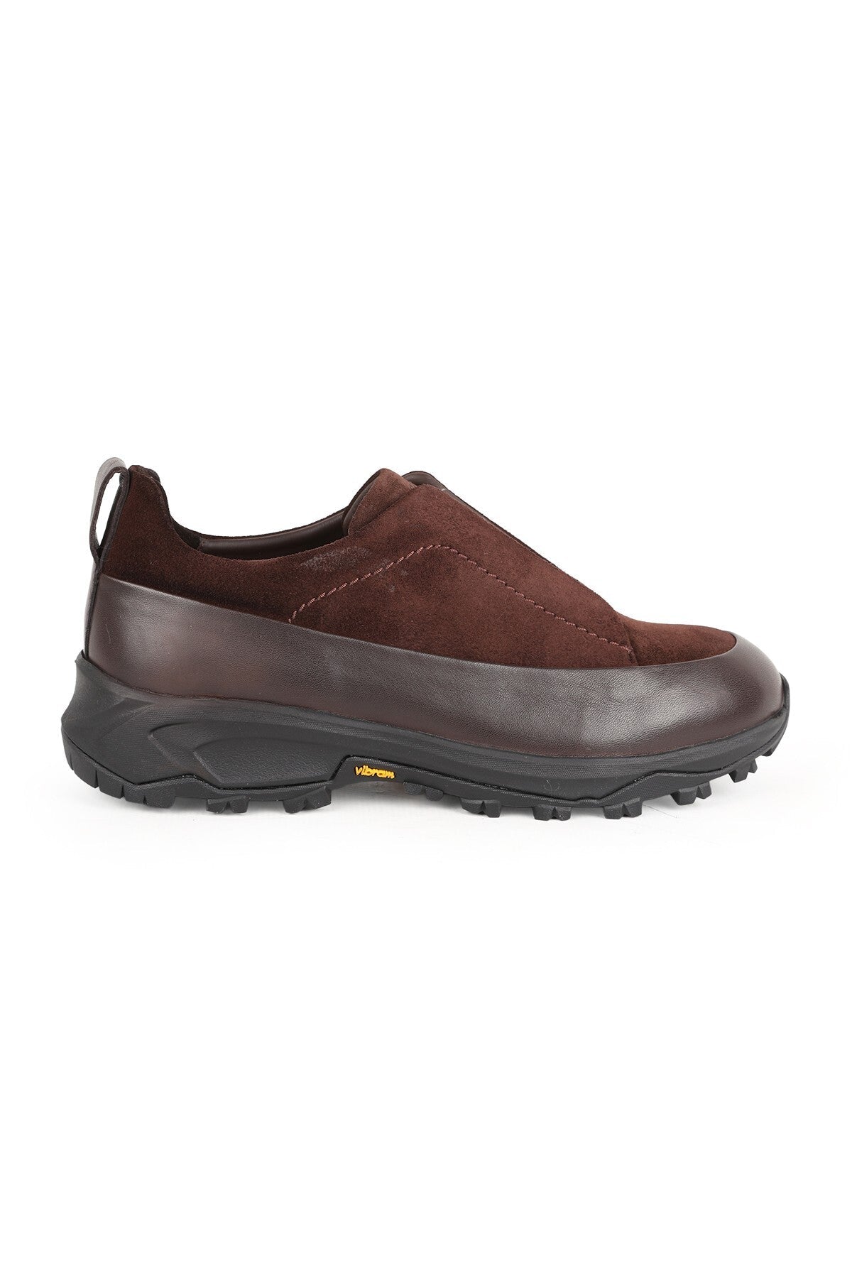 Men's Sneaker Genuine Leather Suede Combination Practical Slip-On Protected Serrated Eva Vibram Sole Shoes L - MALLTURK