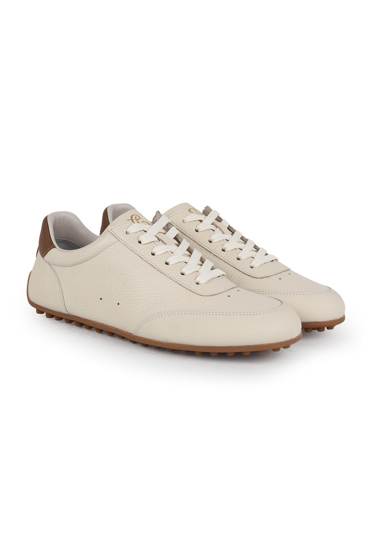 Men's Sneaker Shoes Genuine Leather Antique Lace-Up Flat Thin Sole Flexible Non-Slip Rubber Sole L6025 - MALLTURK