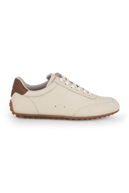 Men's Sneaker Shoes Genuine Leather Antique Lace-Up Flat Thin Sole Flexible Non-Slip Rubber Sole L6025 - MALLTURK
