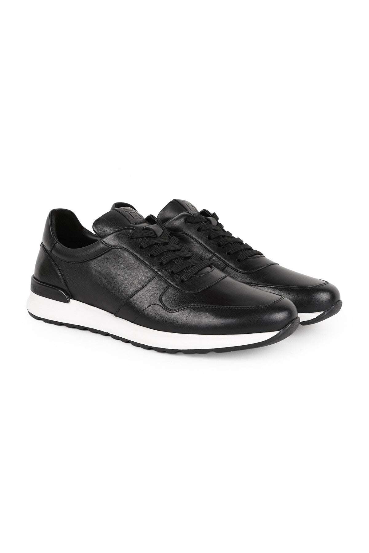 Men's Sneaker Shoes Genuine Leather Antique Lace-Up Lightweight White Sole Running Type Eva Sole L5878 - MALLTURK