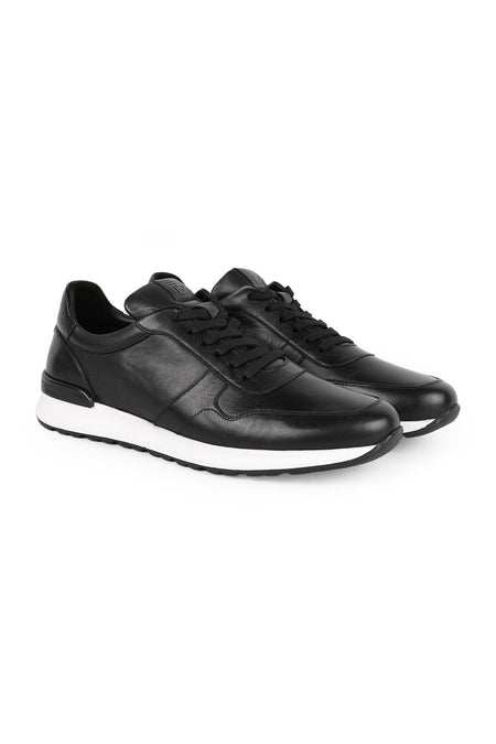 Men's Sneaker Shoes Genuine Leather Antique Lace-Up Lightweight White Sole Running Type Eva Sole L5878 - MALLTURK