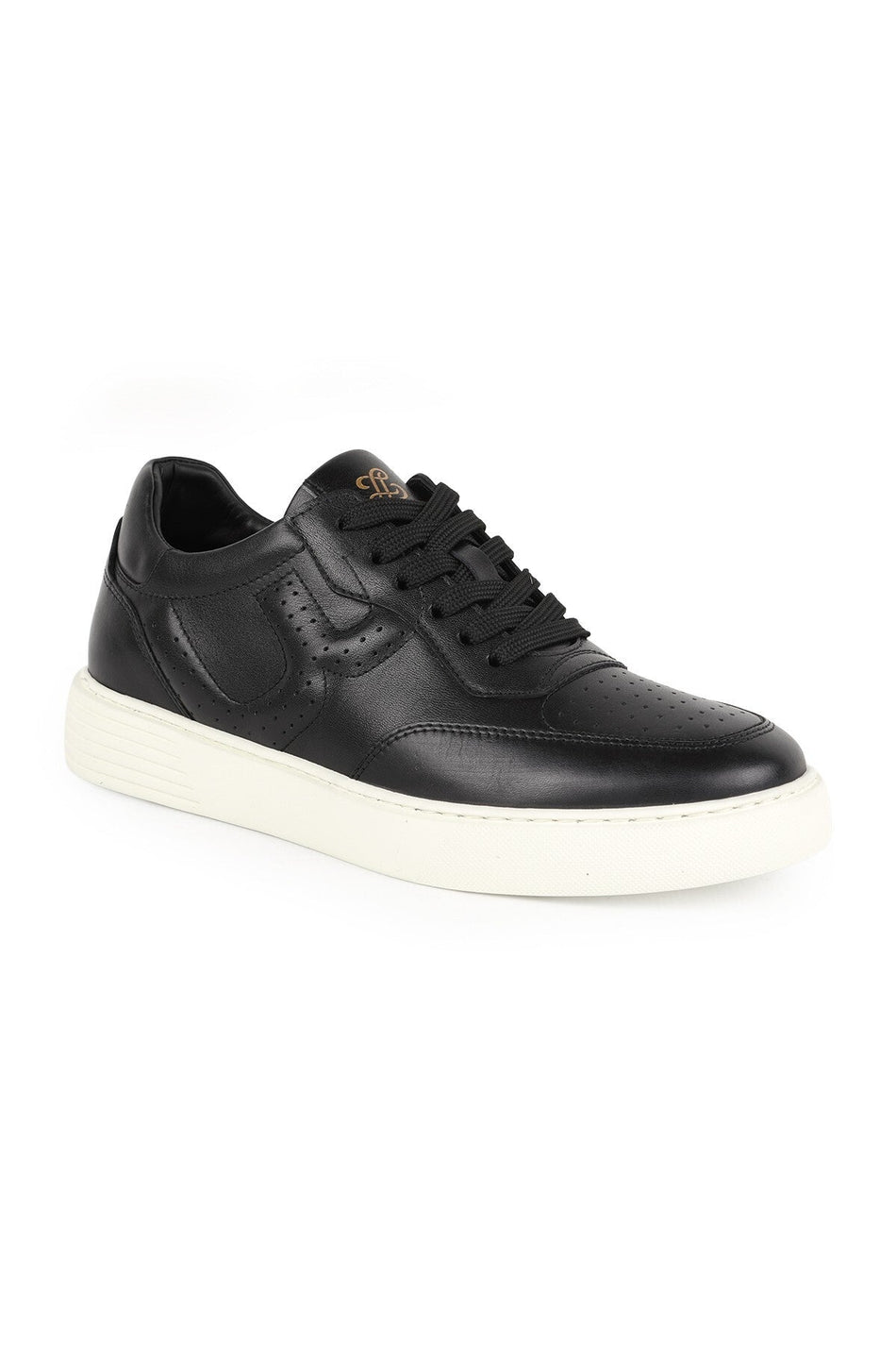 Men's Sneaker Shoes Genuine Leather Antique Lace-Up Perforated White Sole Lightweight Eva Flat Sole L5953 - MALLTURK