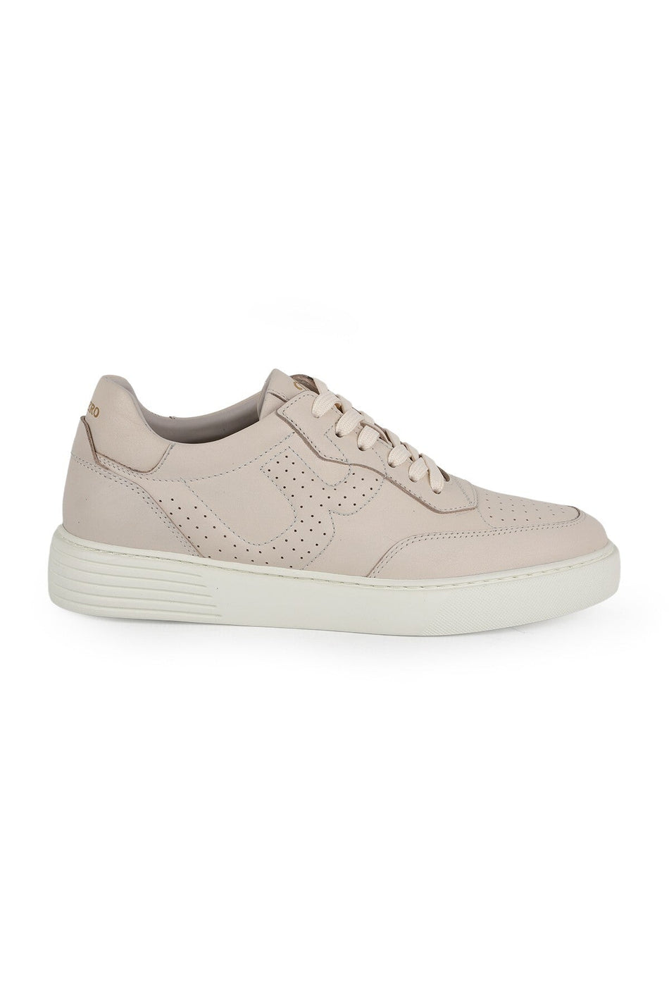 Men's Sneaker Shoes Genuine Leather Antique Lace-Up Perforated White Sole Lightweight Eva Flat Sole L5953 - MALLTURK