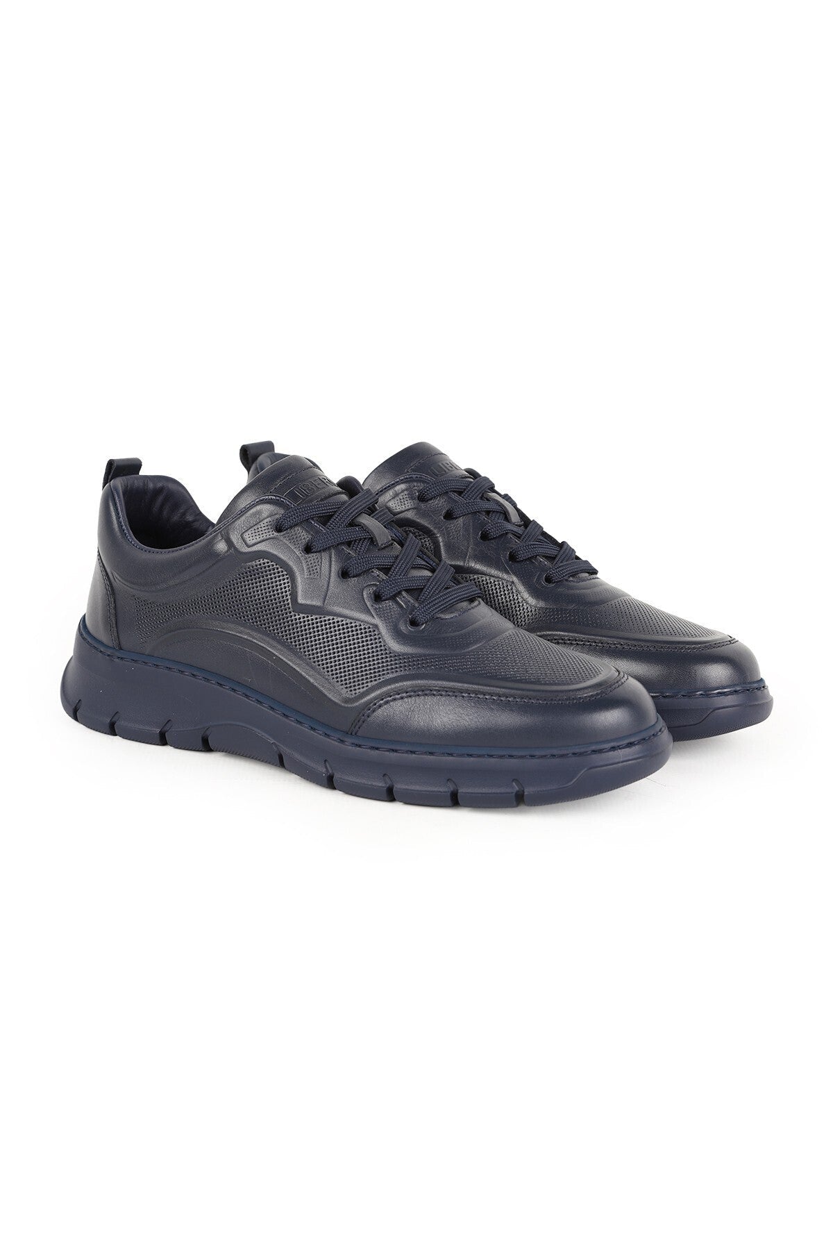 Men's Sneaker Shoes Genuine Leather Antique Perforated Lace-Up Lightweight Flexible Eva Sole Summer L5701 - MALLTURK