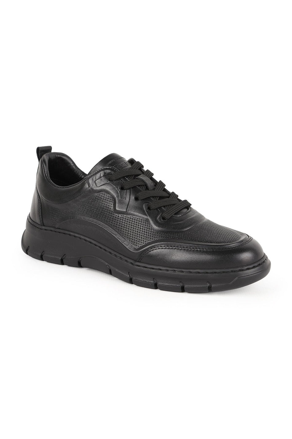 Men's Sneaker Shoes Genuine Leather Antique Perforated Lace-Up Lightweight Flexible Eva Sole Summer L5701 - MALLTURK