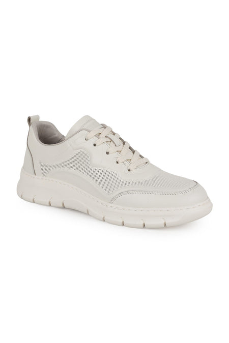 Men's Sneaker Shoes Genuine Leather Antique Perforated Lace-Up Lightweight Flexible Eva Sole Summer L5701 - MALLTURK
