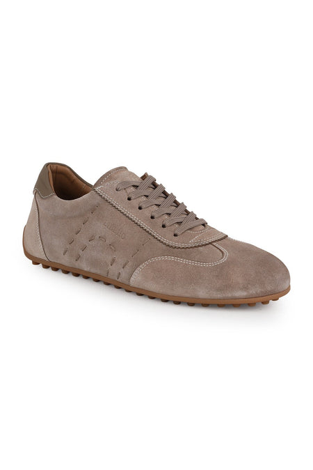 Men's Sneaker Shoes Genuine Suede Leather Lace-Up Flat Thin Sole Flexible Non-Slip Rubber Sole L6026 - MALLTURK