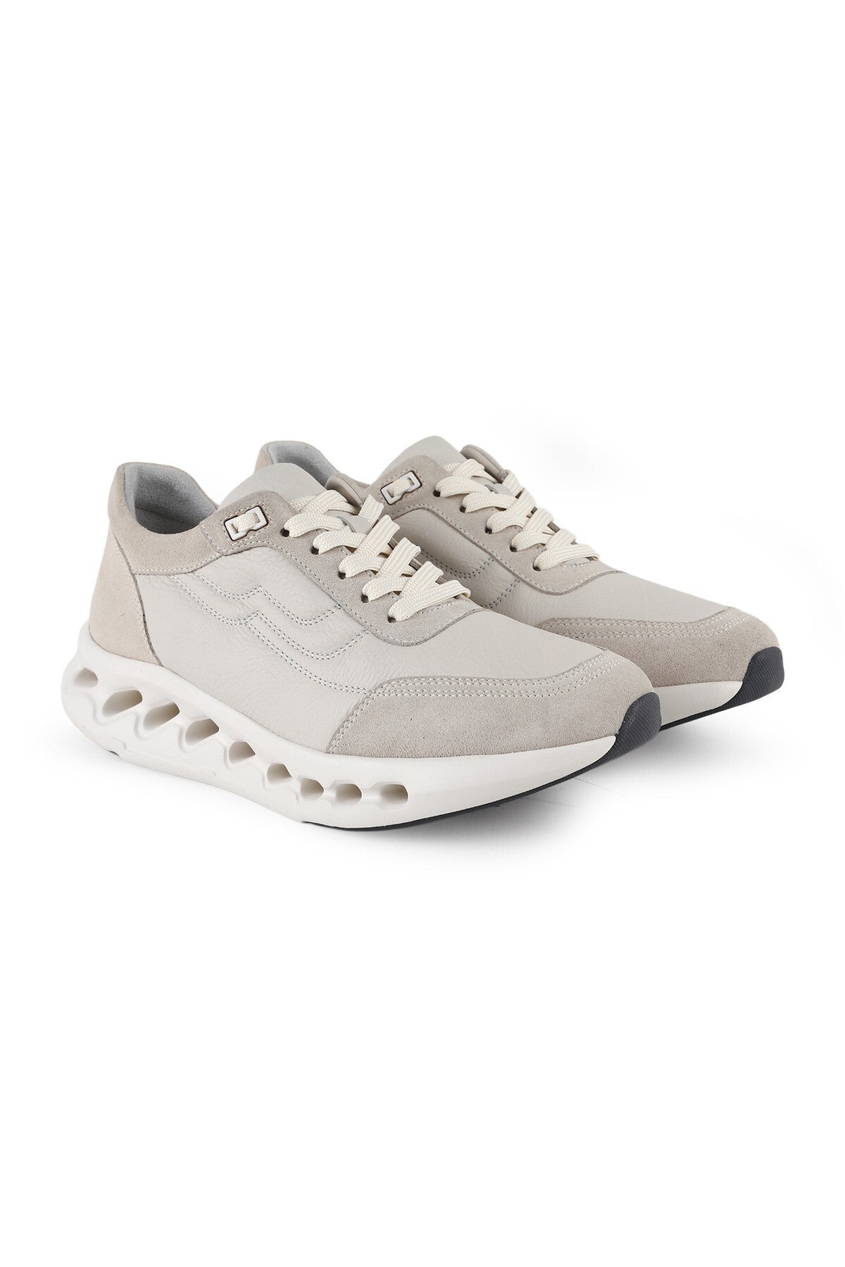 Men's Suede Detailed Lightweight Eva Sole Lace-Up Casual Sneaker Comfortable Sports Shoes L5986 - MALLTURK