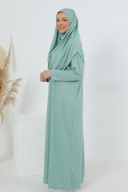 Mint Green One-Piece Prayer Dress - MALLTURK