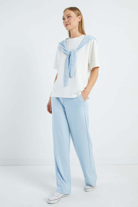 Modal 2-Piece Set with Shawl Tie Detail and Pockets - MALLTURK