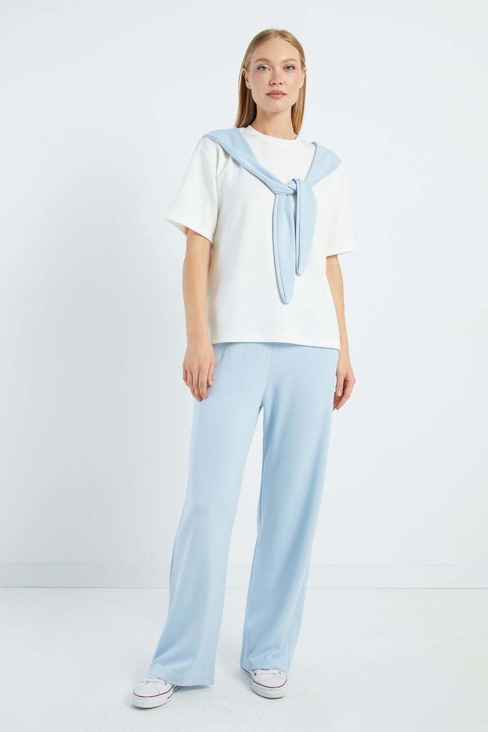 Modal 2-Piece Set with Shawl Tie Detail and Pockets - MALLTURK