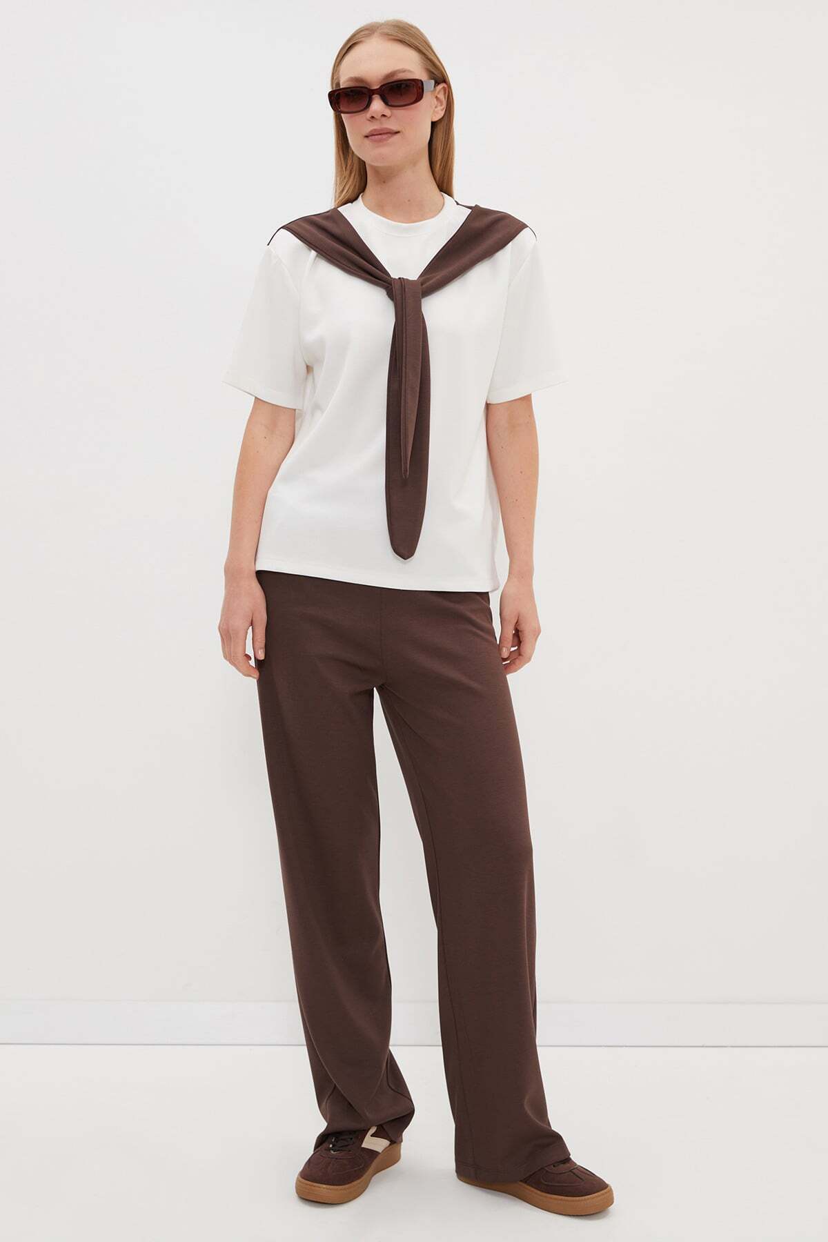 Modal 2-Piece Set with Shawl Tie Detail and Pockets - MALLTURK