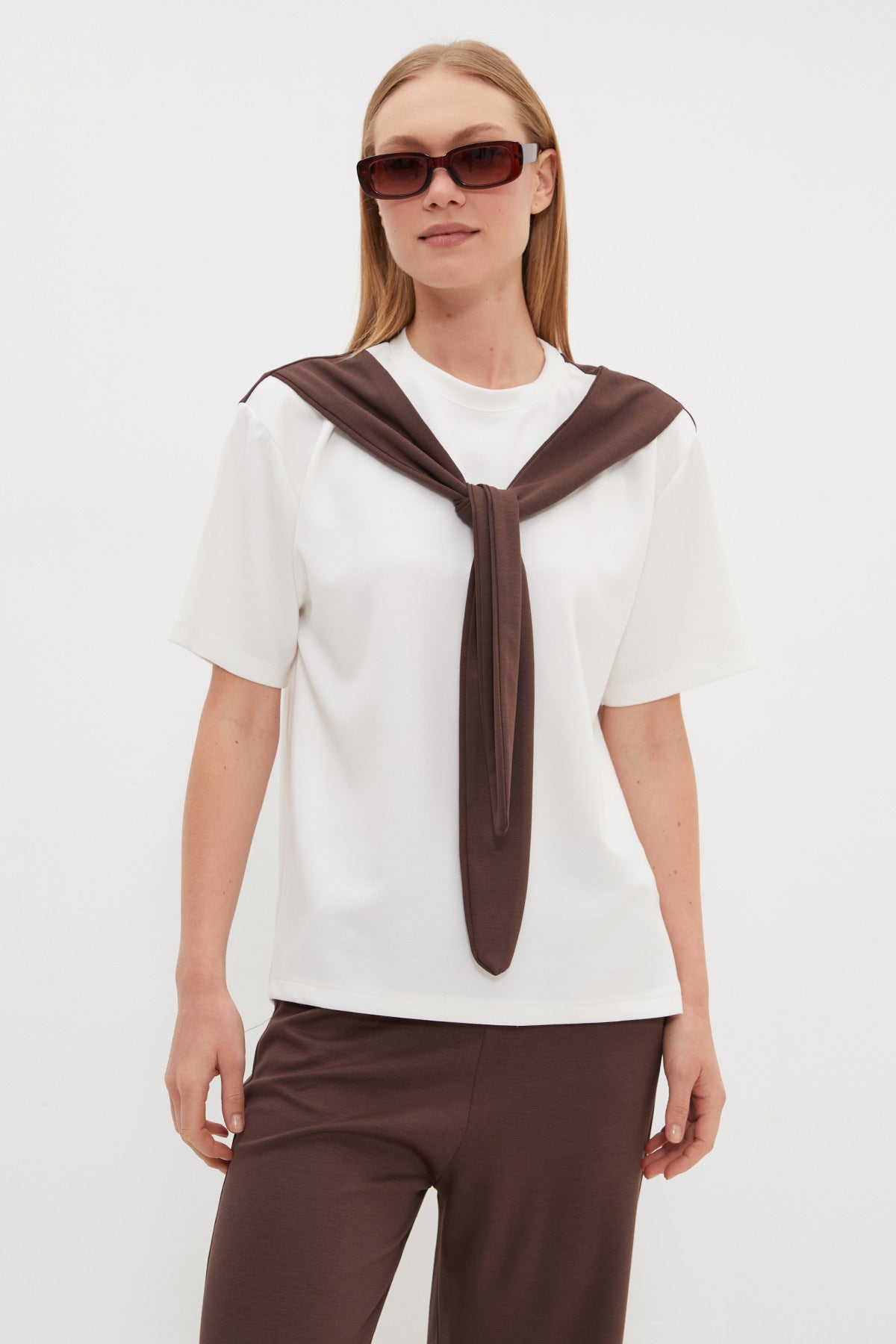 Modal 2-Piece Set with Shawl Tie Detail and Pockets - MALLTURK
