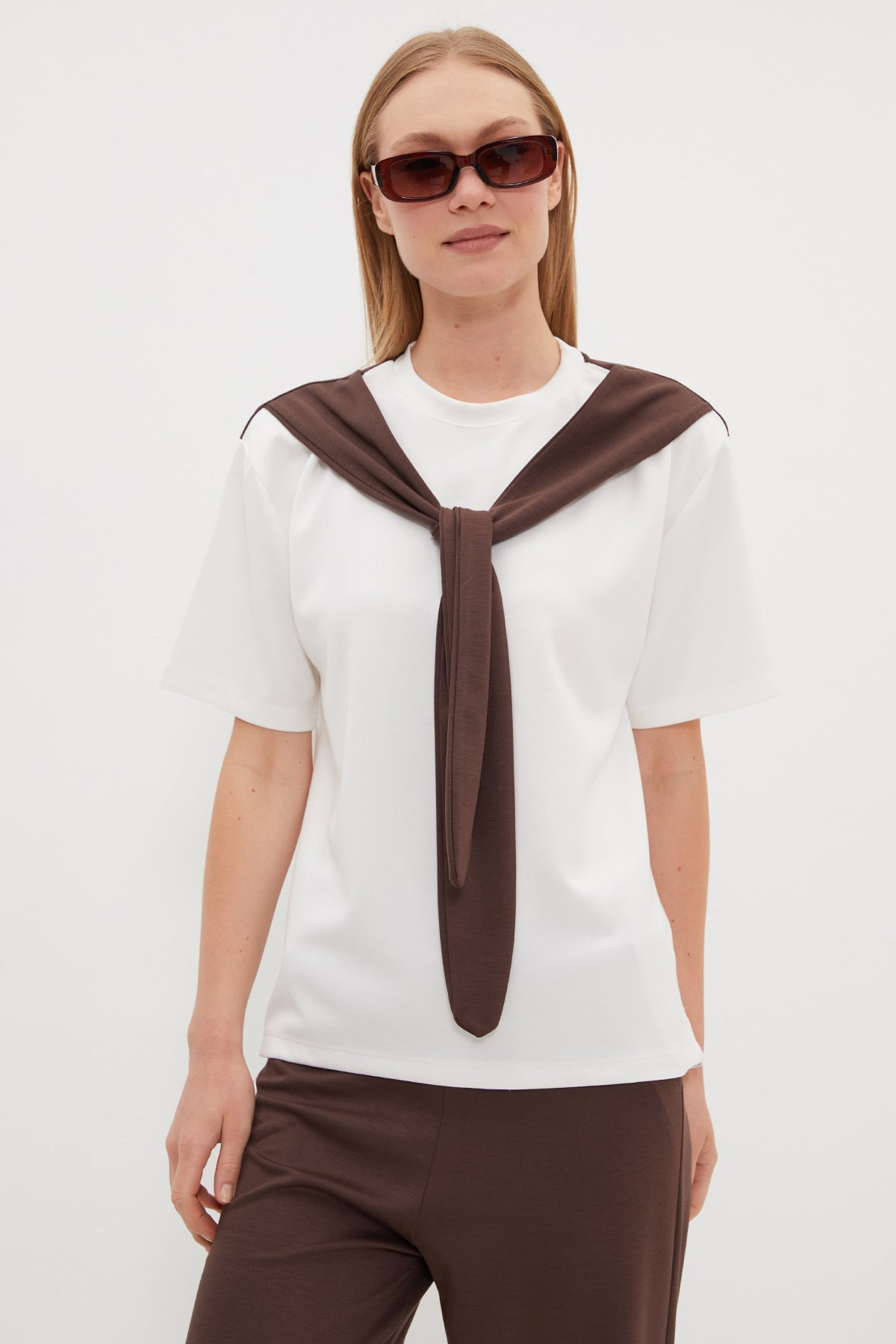 Modal 2-Piece Set with Shawl Tie Detail and Pockets - MALLTURK