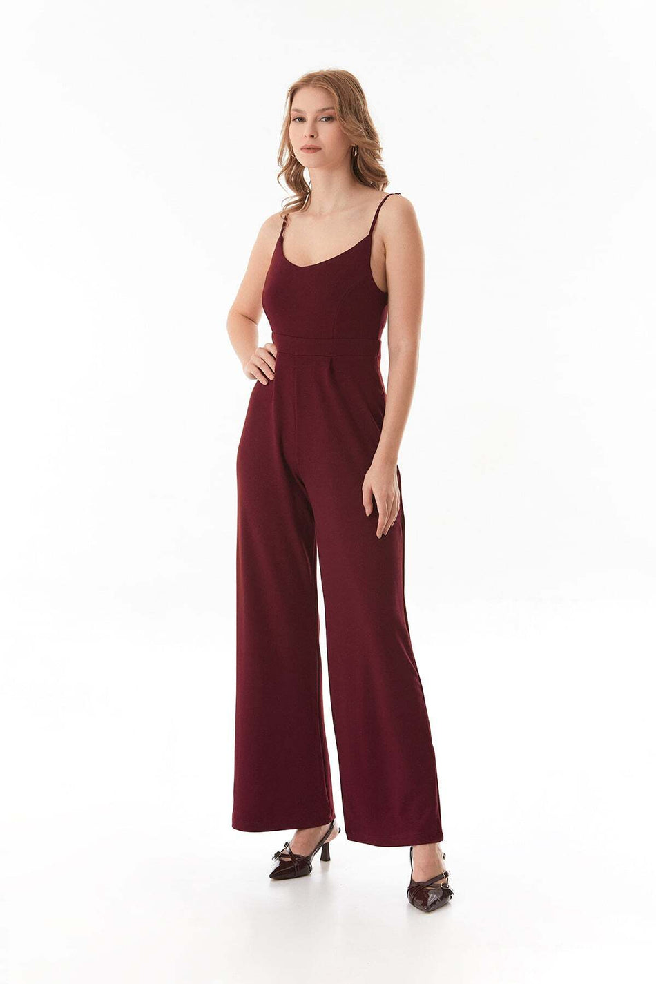 Modal Jumpsuit with Straps and Zipper - MALLTURK