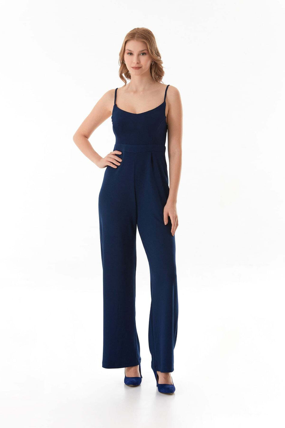 Modal Jumpsuit with Straps and Zipper - MALLTURK