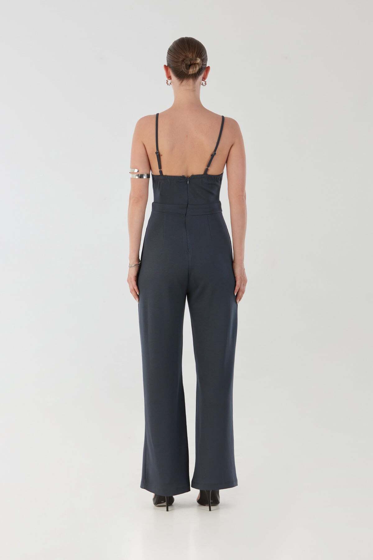 Modal Jumpsuit with Straps and Zipper - MALLTURK