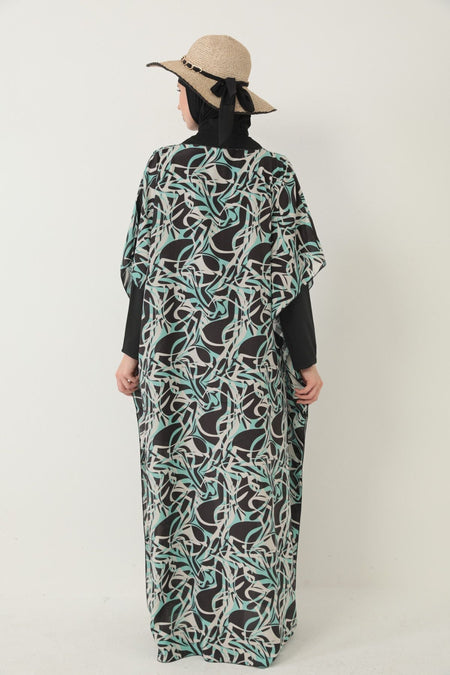 MODEST SWIMSUIT WITH Patterned PAREO - MALLTURK