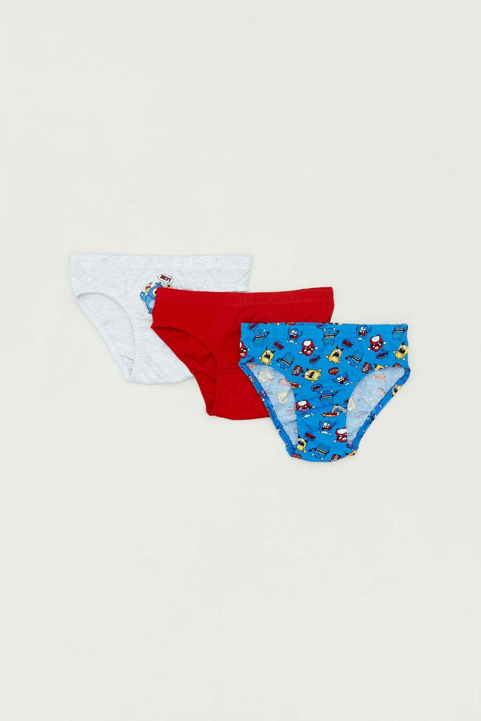 Monster Printed 3-Pack Boys' Briefs - MALLTURK