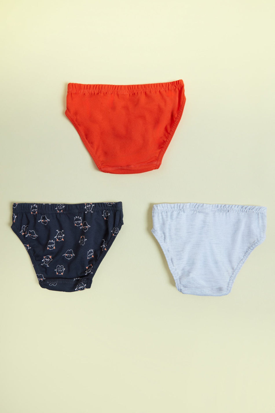 Monster Printed 3-Piece Boy's Slip Panties - MALLTURK