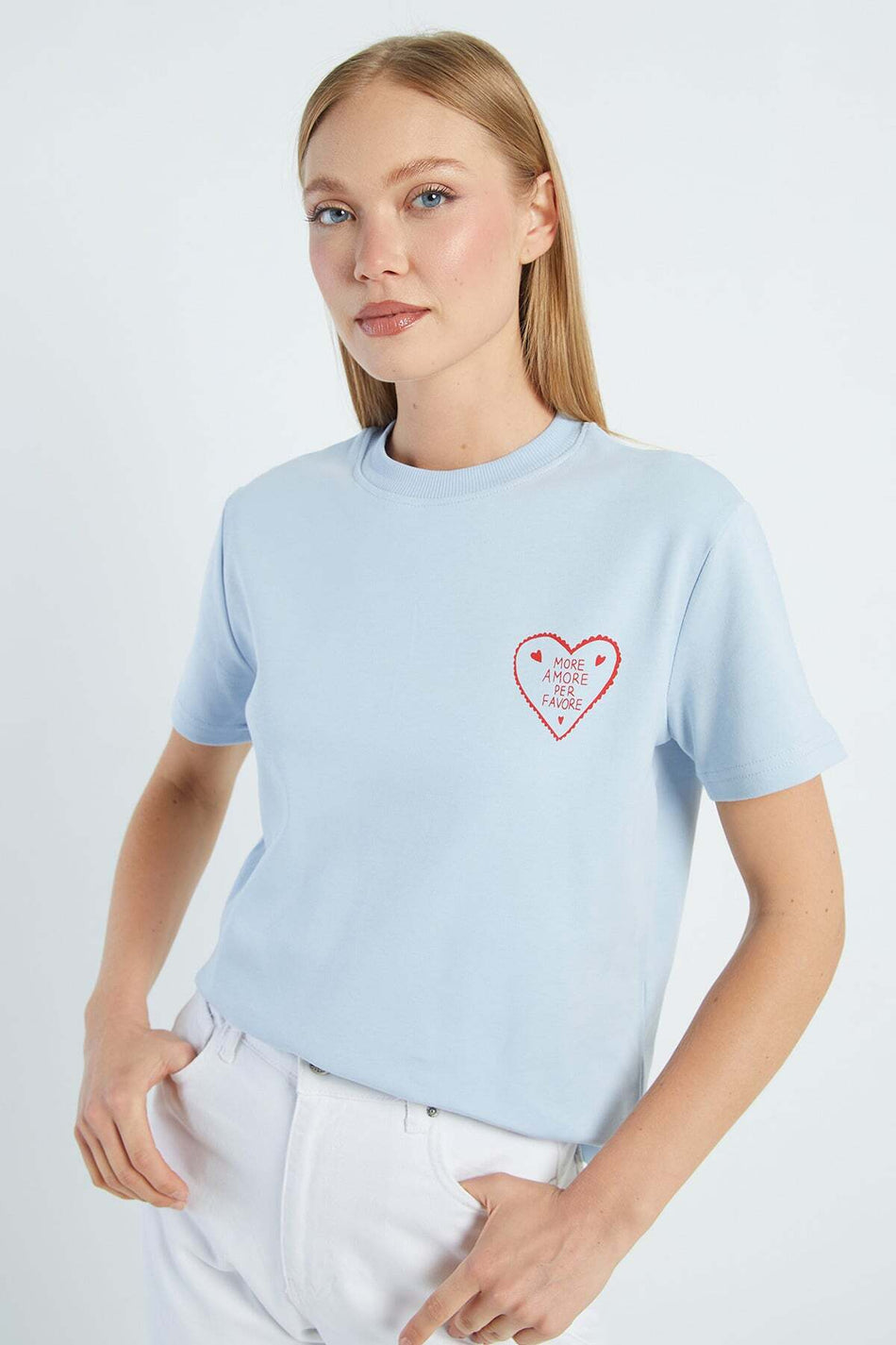 More Amore Per Favore Printed T-Shirt - MALLTURK